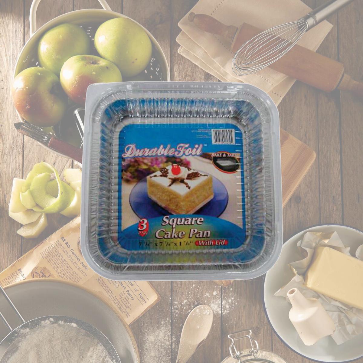 Picture of Home Plus 6392005 7.87 x 7.87 in. Durable Foil Cake Pan - Silver- pack of 12