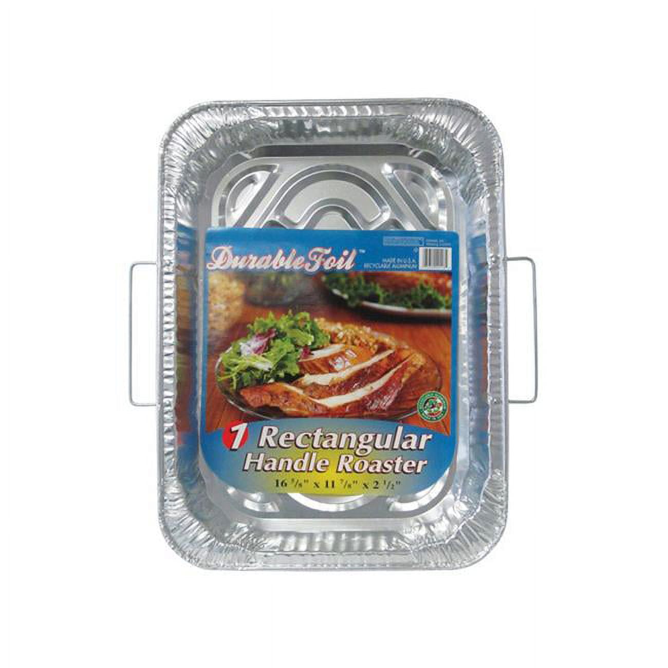 6392021 11.87 X 16.62 In. Durable Foil Roaster Pan With Handles - Silver- Pack Of 12