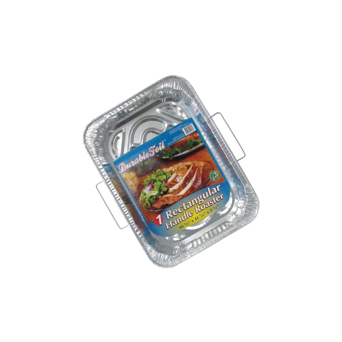 Picture of Home Plus 6392021 11.87 x 16.62 in. Durable Foil Roaster Pan with Handles - Silver- pack of 12
