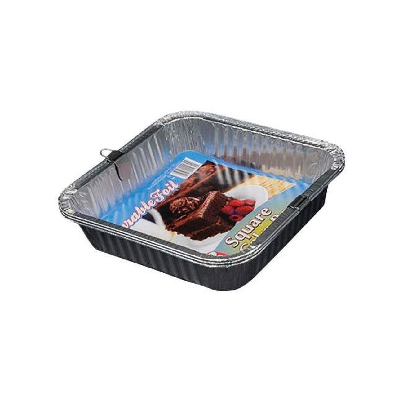 6392062 8 X 8 In. Durable Foil Square Cake Pan - Silver- Pack Of 12