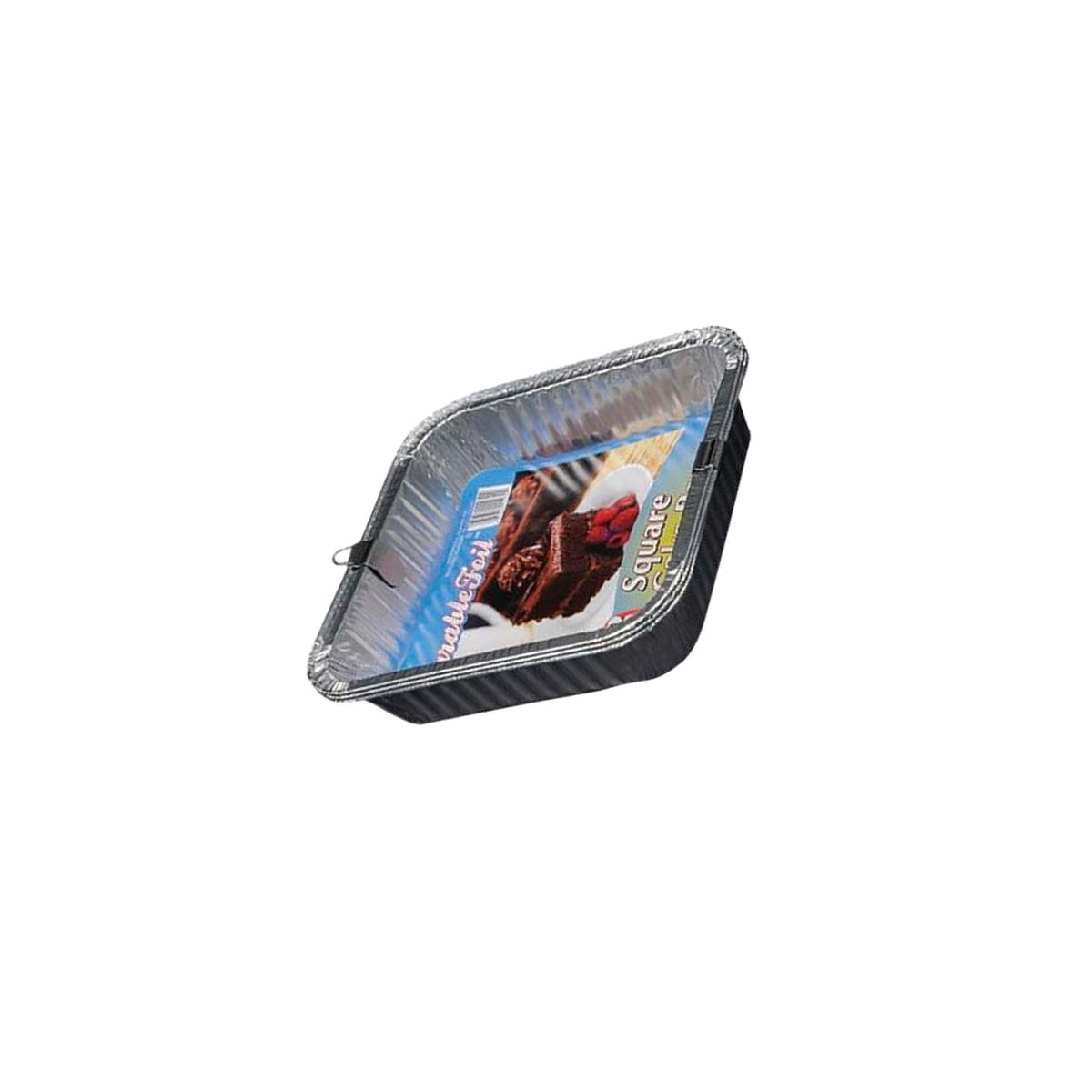 Picture of Home Plus 6392062 8 x 8 in. Durable Foil Square Cake Pan - Silver- pack of 12