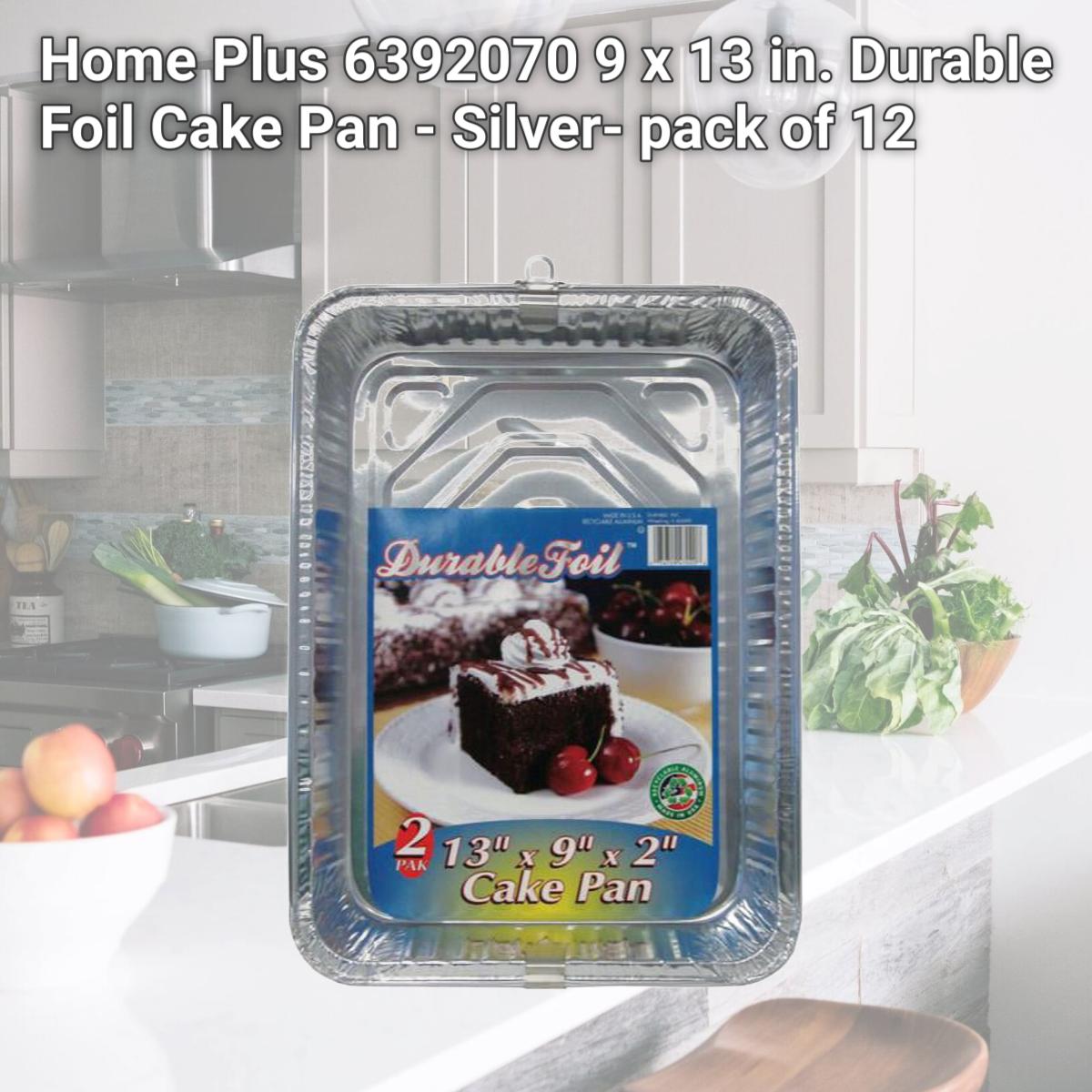 Picture of Home Plus 6392070 9 x 13 in. Durable Foil Cake Pan - Silver- pack of 12