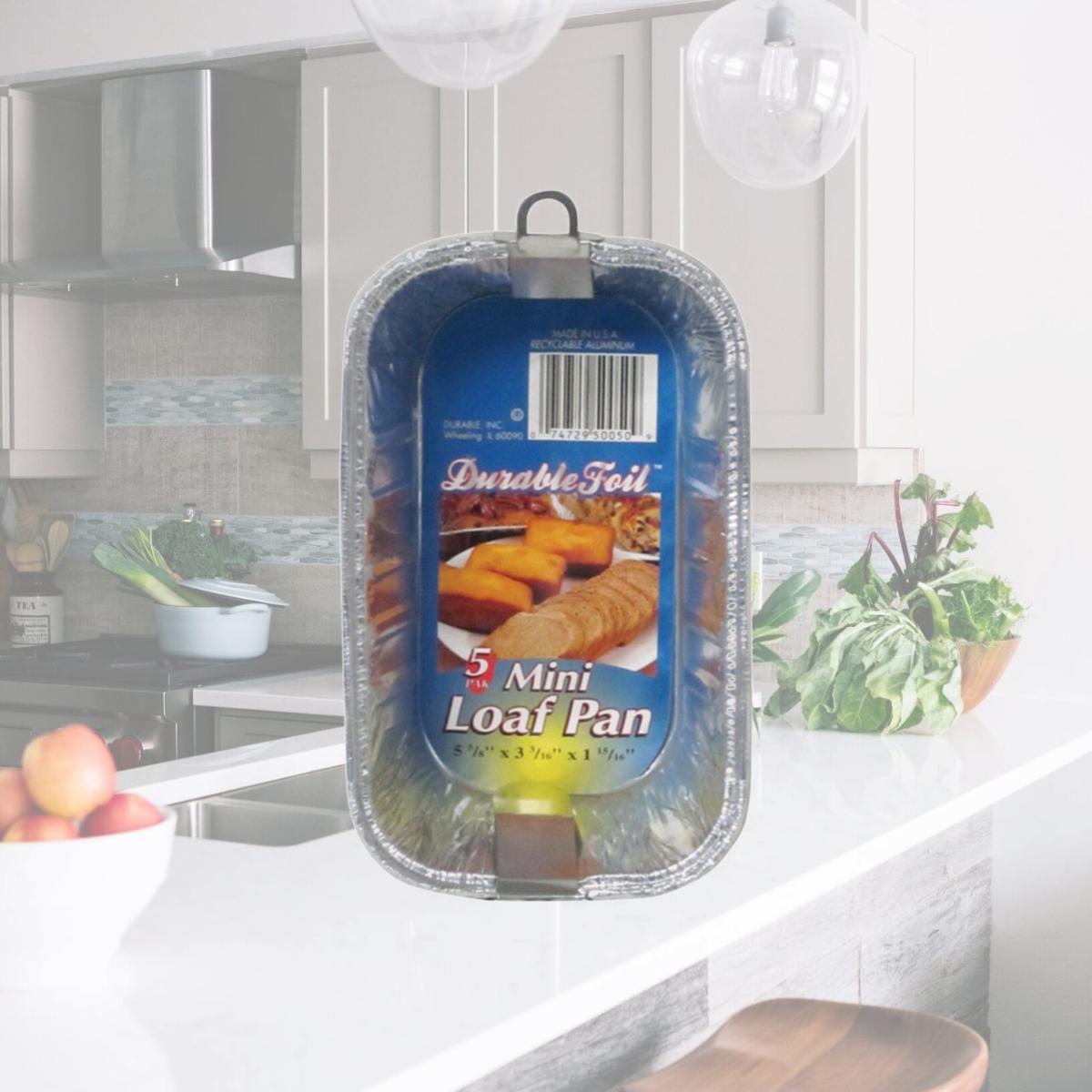 Picture of Home Plus 6392096 3.18 x 5.62 in. Durable Foil Mini Loaf Pan - Silver- pack of 12