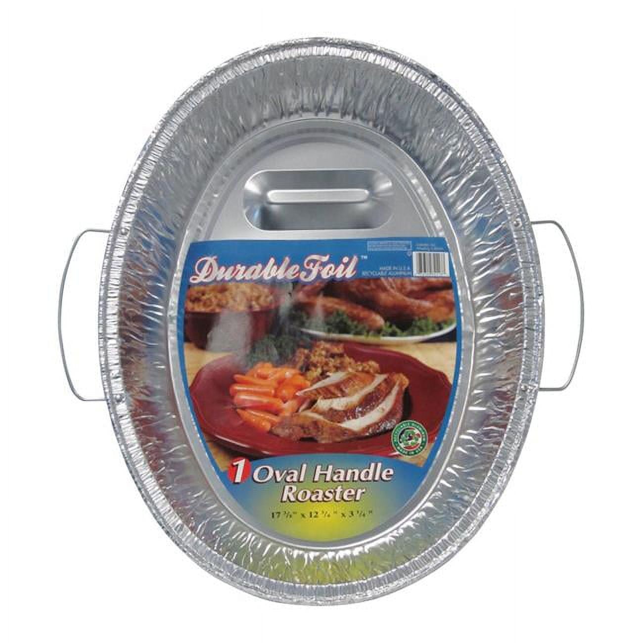 6392112 12.75 X 17.37 In. Durable Foil Oval Roaster Pan - Silver- Pack Of 12