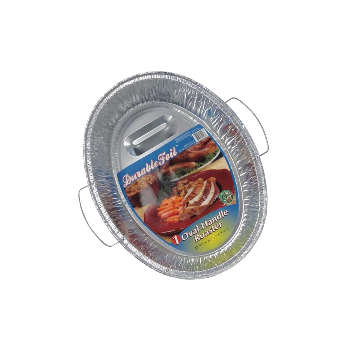 Picture of Home Plus 6392112 12.75 x 17.37 in. Durable Foil Oval Roaster Pan - Silver- pack of 12