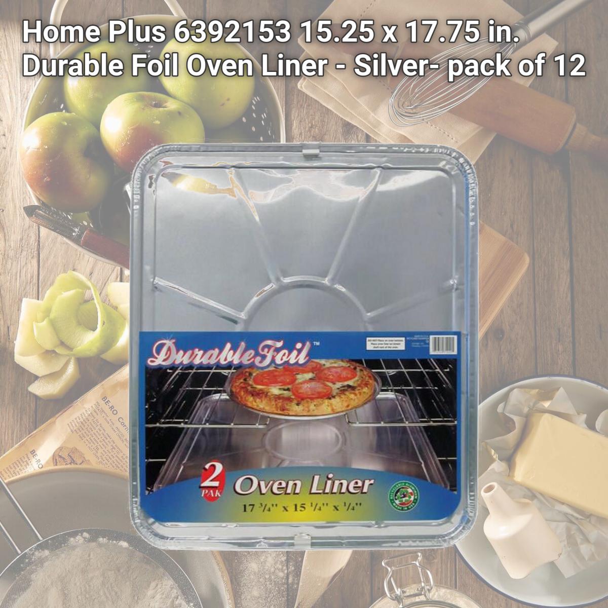 Picture of Home Plus 6392153 15.25 x 17.75 in. Durable Foil Oven Liner - Silver- pack of 12