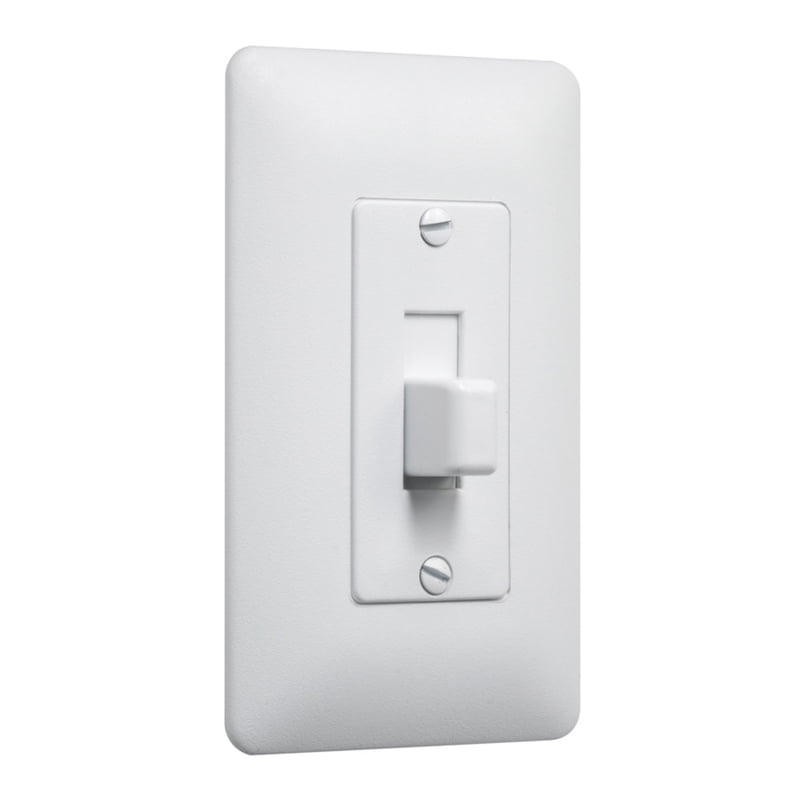 Masque 1 Gang White Plastic Toggle Wall Plate Cover