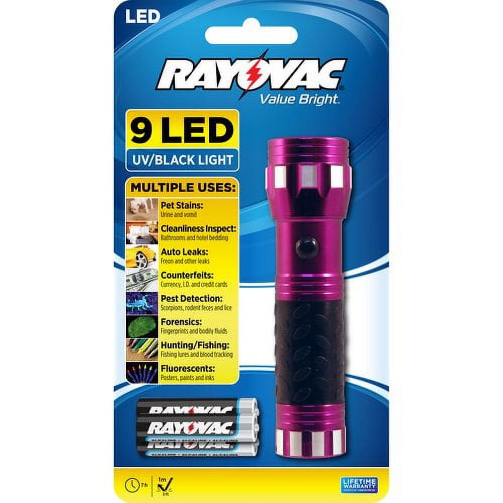 3765914 Brite Essentials 9 Lumens Uv Led Aaa Flashlight Magenta