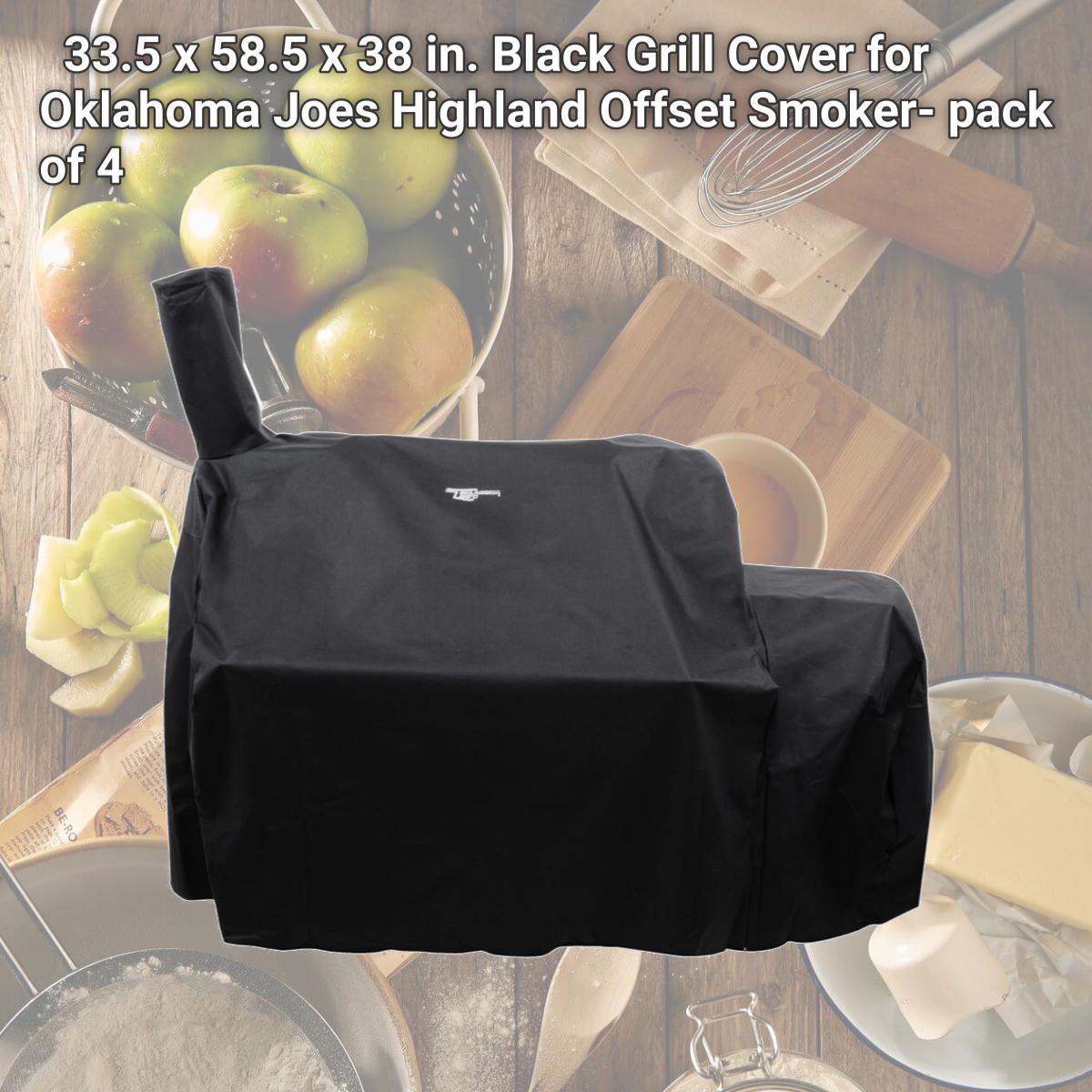Picture of Char-Broil 8694010 33.5 x 58.5 x 38 in. Black Grill Cover for Oklahoma Joes Highland Offset Smoker