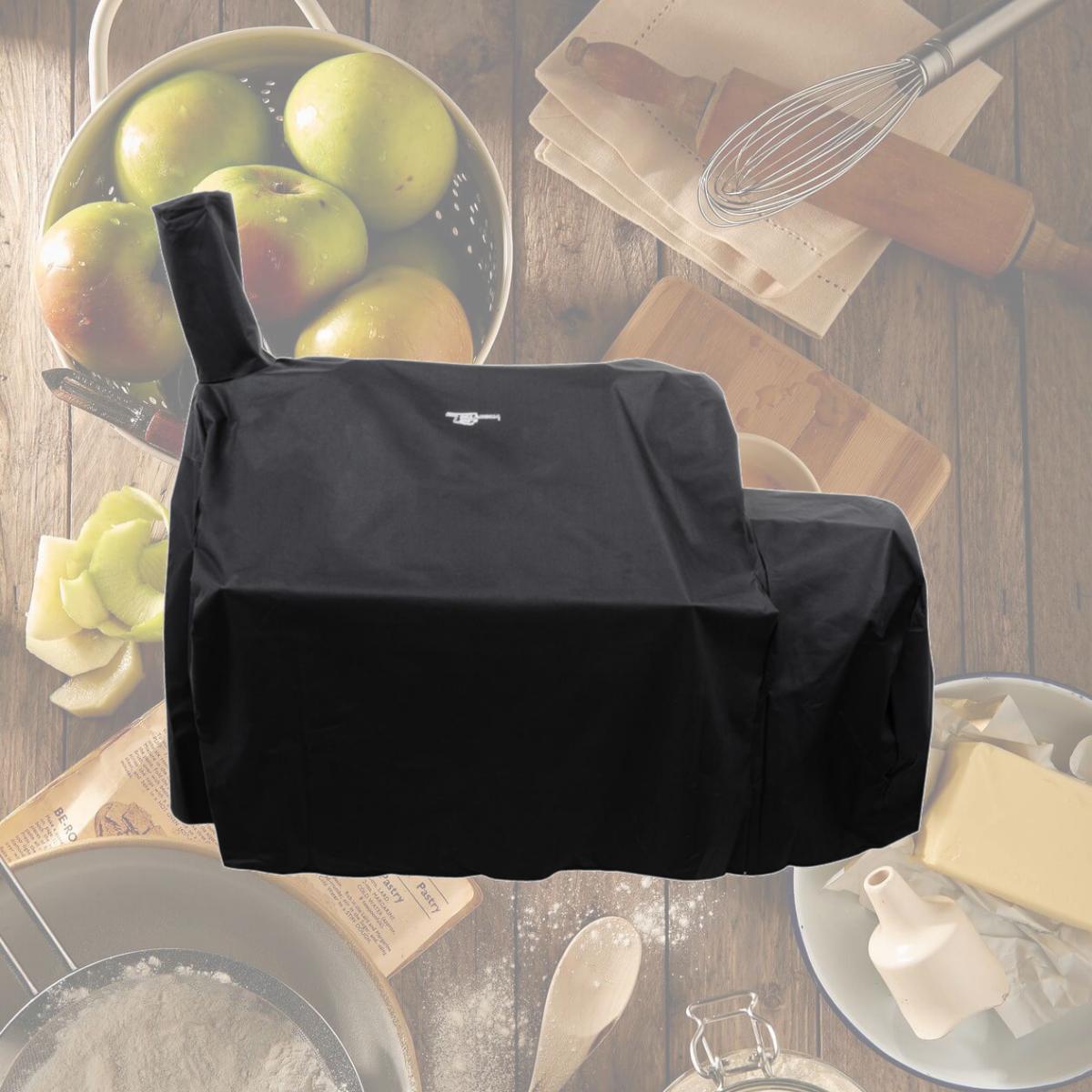Picture of Char-Broil 8694010 33.5 x 58.5 x 38 in. Black Grill Cover for Oklahoma Joes Highland Offset Smoker