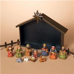 Gerson 9466798 11.8 X 3 X 11 In. 11 Piece Nativity Set Resin - Pack Of 2