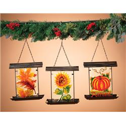 Gerson 9435074 20.5 X 5.8 X 9.6 In. Bird Feeder Fall Decoration Multicolored - Pack Of 3