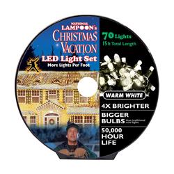 9466327 15 Ft. Led Concave 8 Mm Christmas Lights Warm White - 70 Lights