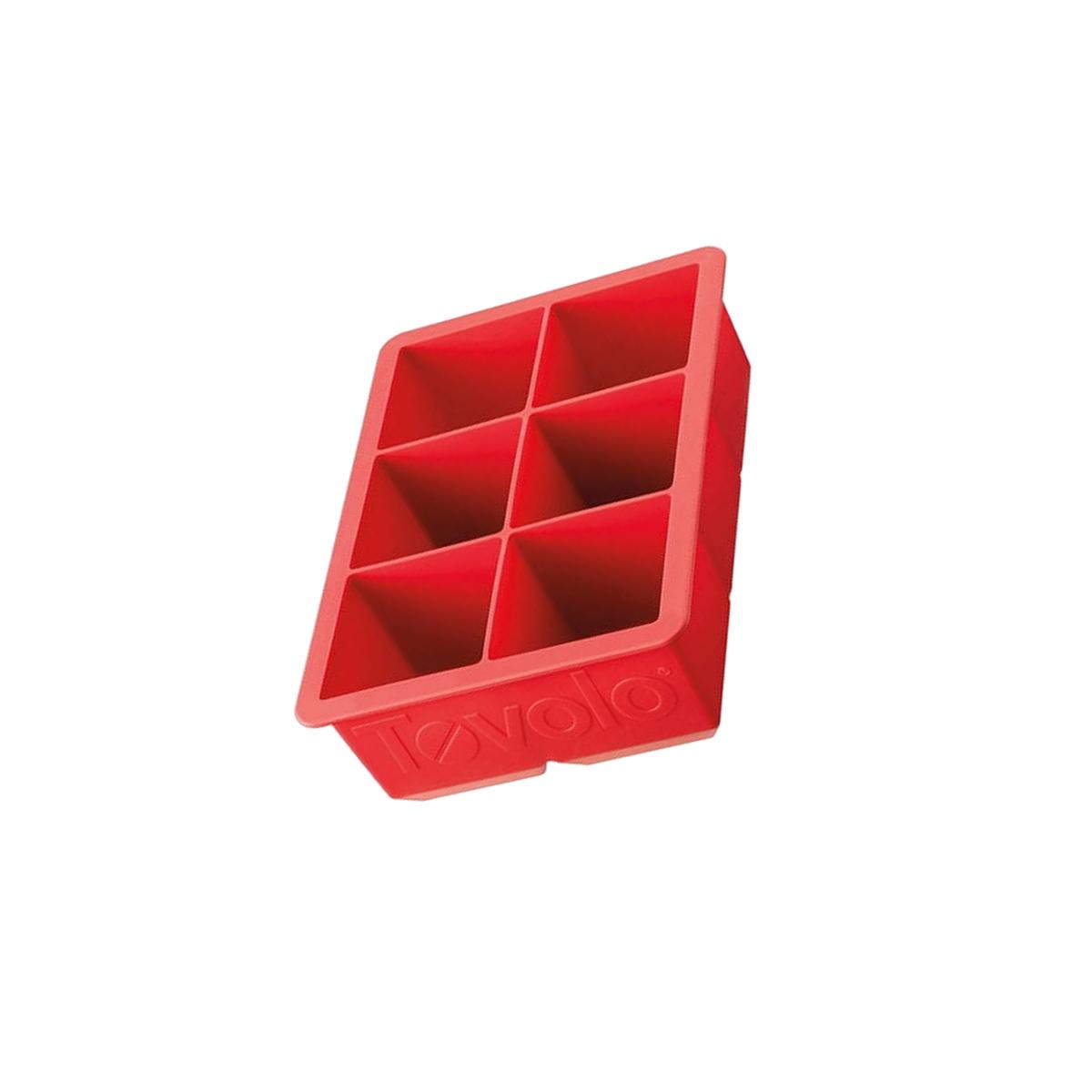 Picture of Tovolo 6504930 King Cube Ice Tray Silicone Candy  Apple Red - pack of 6