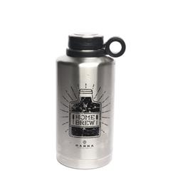 6407258 64 Oz Silver Stainless Steel - Home Brew Ring Growler Water Bottle Bpa Free