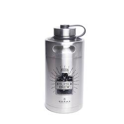 6407266 64 Oz Silver Stainless Steel - Home Brew Keg Growler Water Bottle Bpa Free