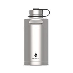 6407290 64 Oz Silver Stainless Steel Plain Keg Growler Water Bottle Bpa Free
