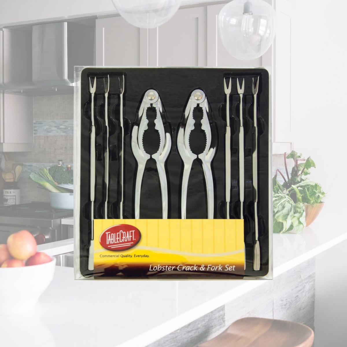 Picture of Tablecraft 6505606 Lobster Crack &amp; Fork Set  Steel &amp; Zinc Silver