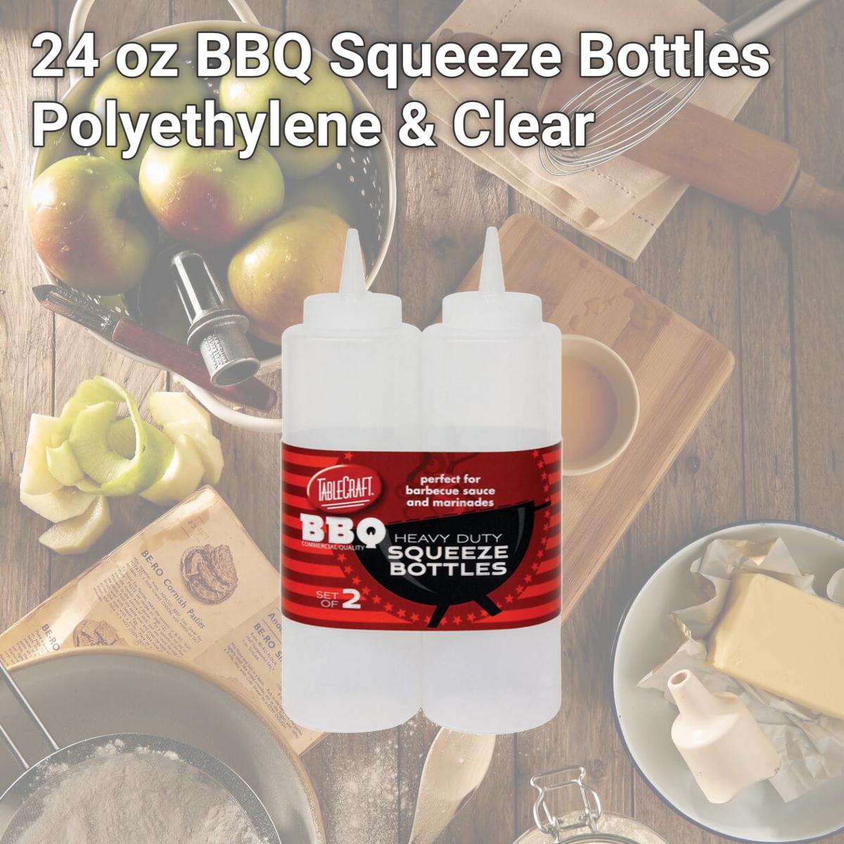 Picture of Tablecraft 6505580 24 oz BBQ Squeeze Bottles  Polyethylene &amp; Clear