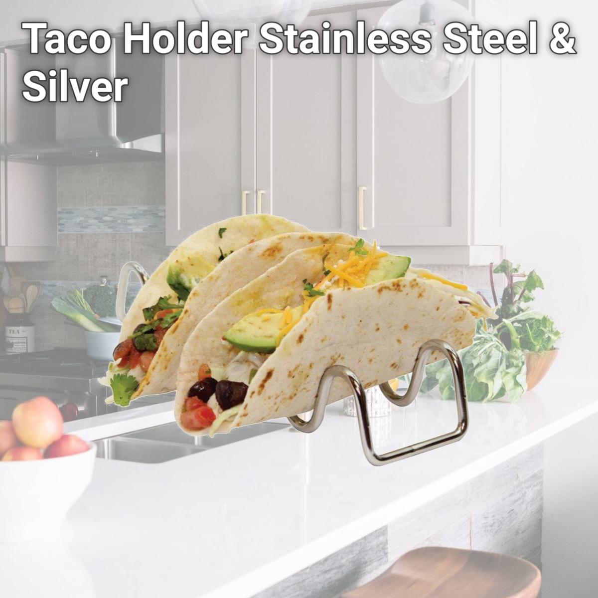 Picture of Tablecraft 6514087 Taco Holder  Stainless Steel &amp; Silver