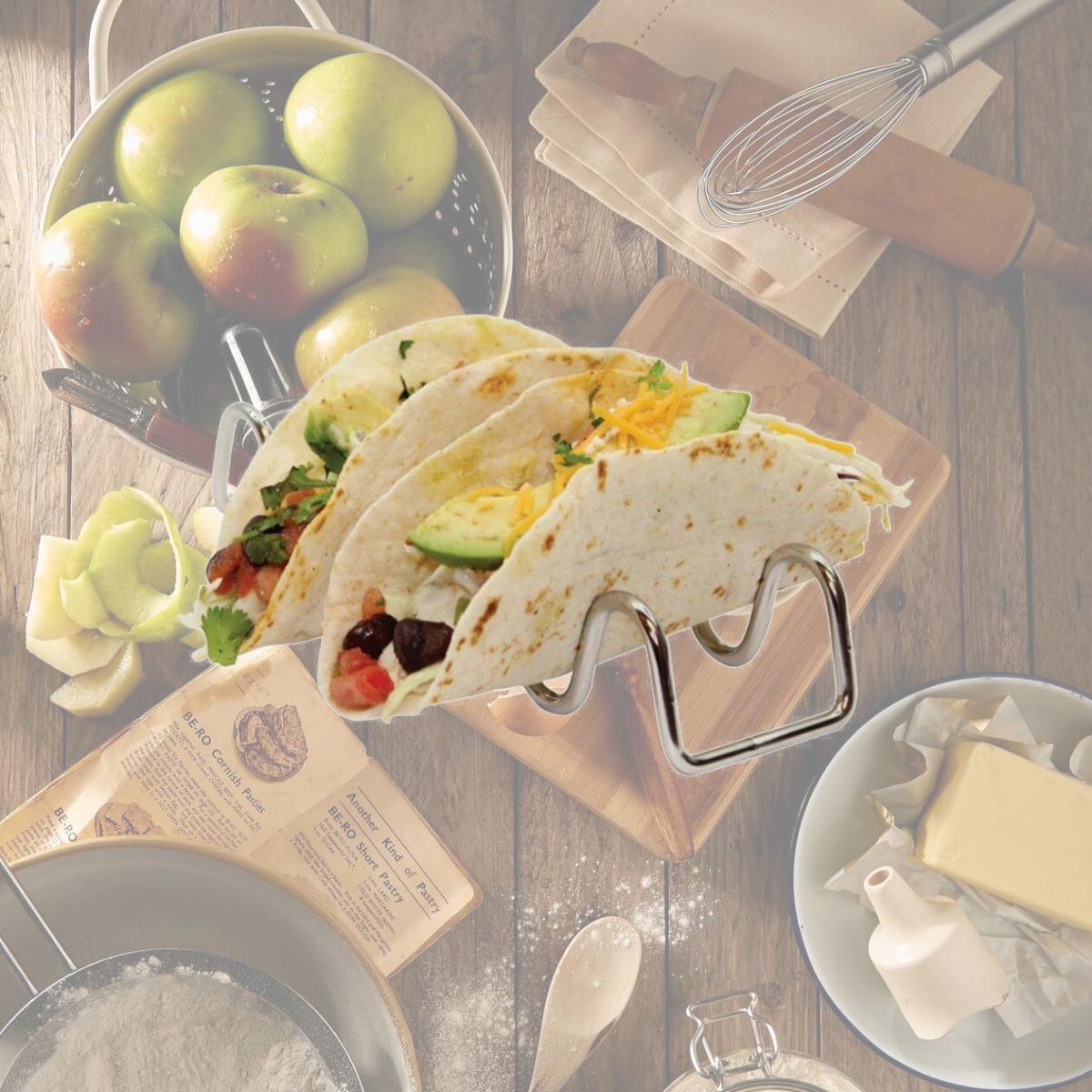 Picture of Tablecraft 6514087 Taco Holder  Stainless Steel &amp; Silver