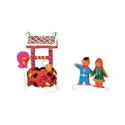 9429762 4.75 X 5.25 X 3.25 In. Gingerbread Wishing Well Porcelain Village Accessory Multicolored - Resin