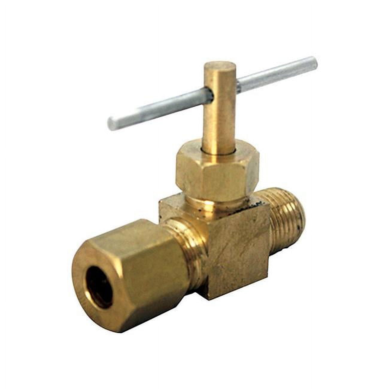 0.37 X 0.25 In. Dia. Brass Straight Needle Valve- Pack Of 5