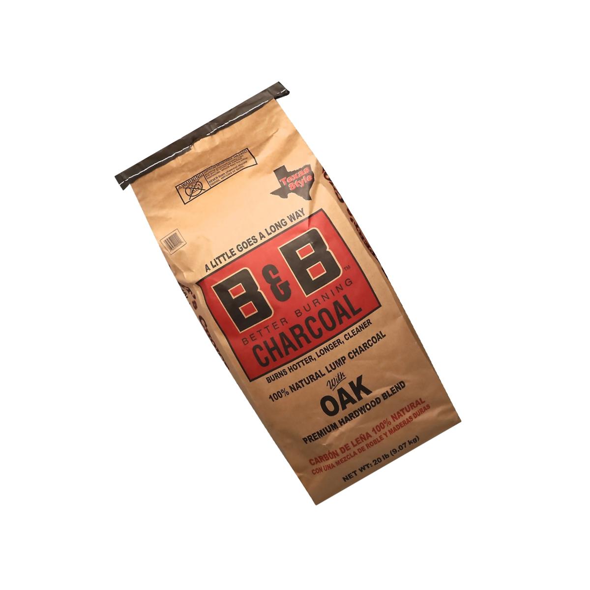 Picture of B&amp;B Charcoal 8684151 20 lbs Oak Hardwood Lump Charcoal