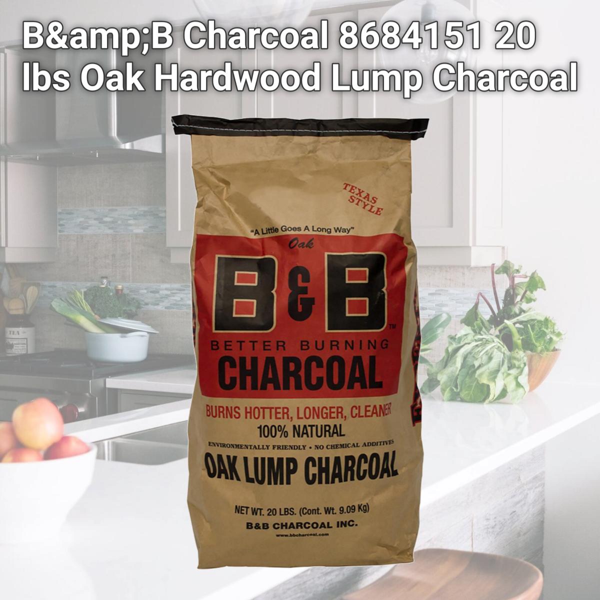 Picture of B&amp;B Charcoal 8684151 20 lbs Oak Hardwood Lump Charcoal