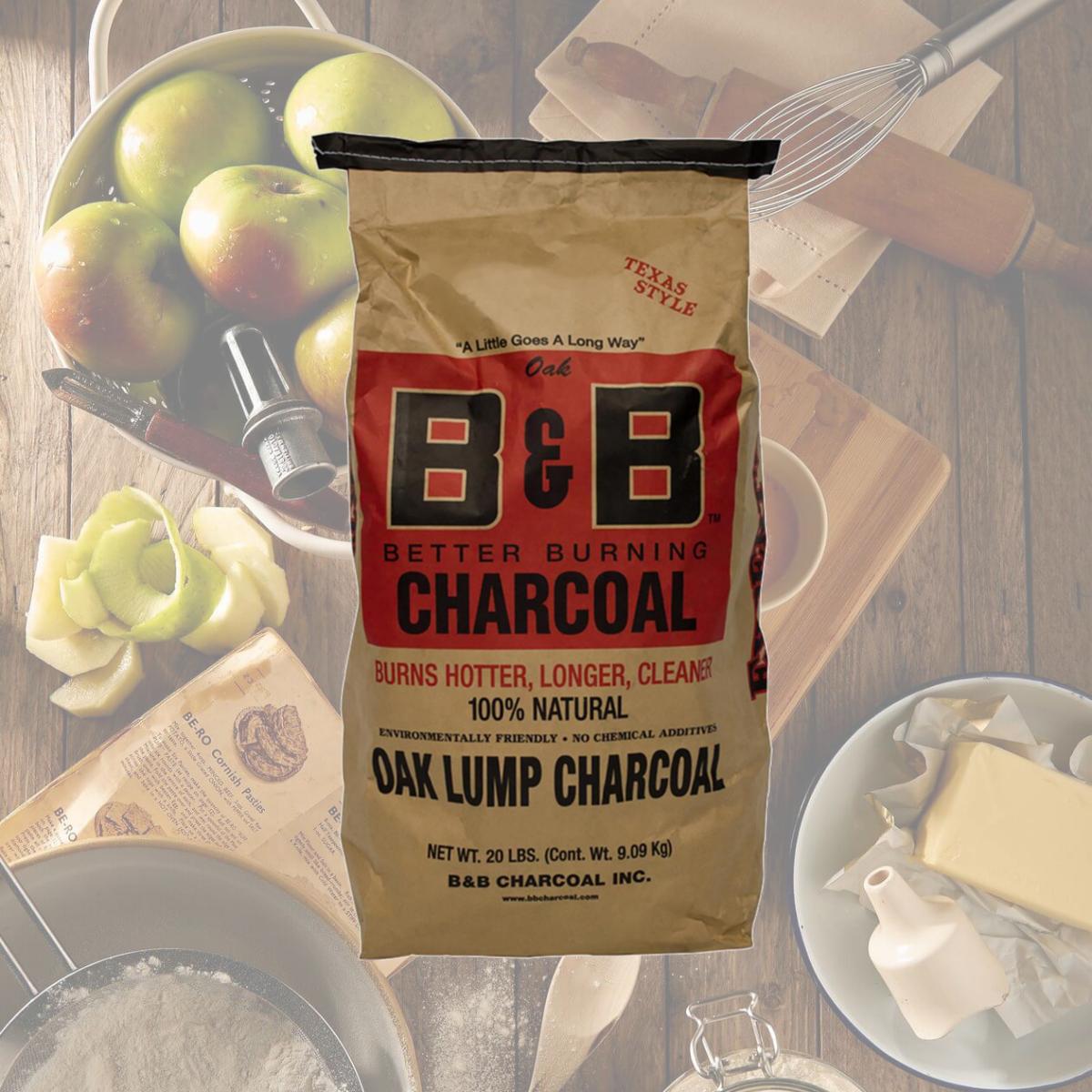 Picture of B&amp;B Charcoal 8684151 20 lbs Oak Hardwood Lump Charcoal