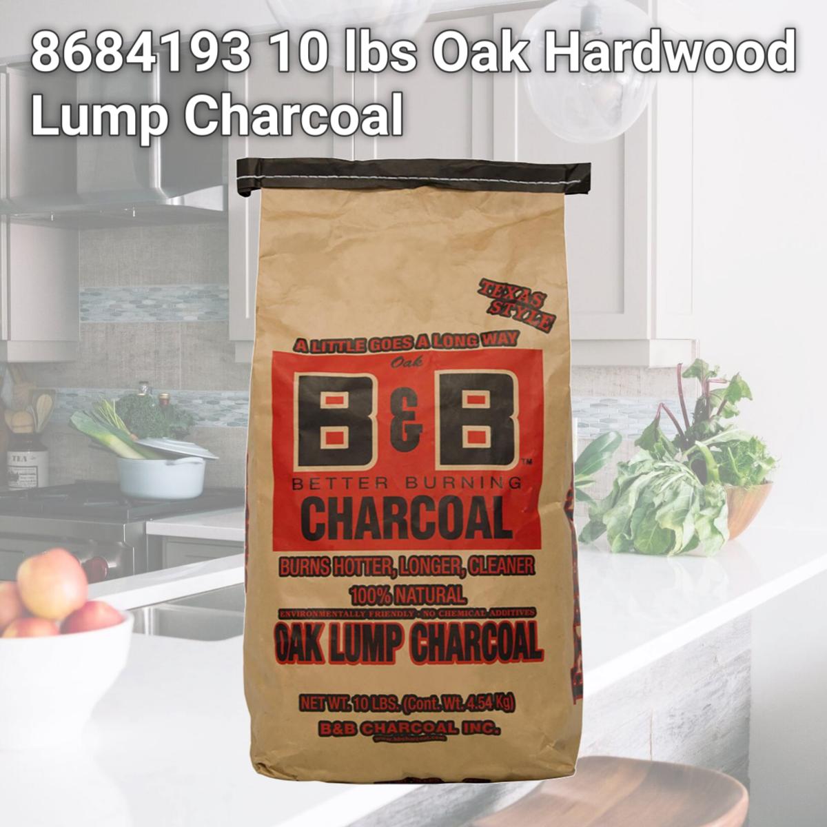 Picture of B&amp;B Charcoal 8684193 10 lbs Oak Hardwood Lump Charcoal