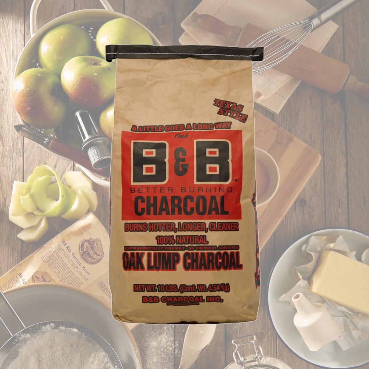 Picture of B&amp;B Charcoal 8684193 10 lbs Oak Hardwood Lump Charcoal