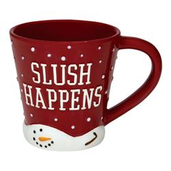 9467325 3.56 X 4 X 5 In. Slush Happens Mug Christmas Decoration Red Ceramic - Pack Of 4
