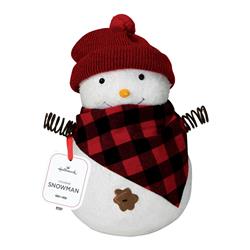 9467499 8.5 X 5 X 7.5 In. Snowman Figure With Hat & Scarf Christmas Decoration White & Black & Red Wood - Pack Of 4