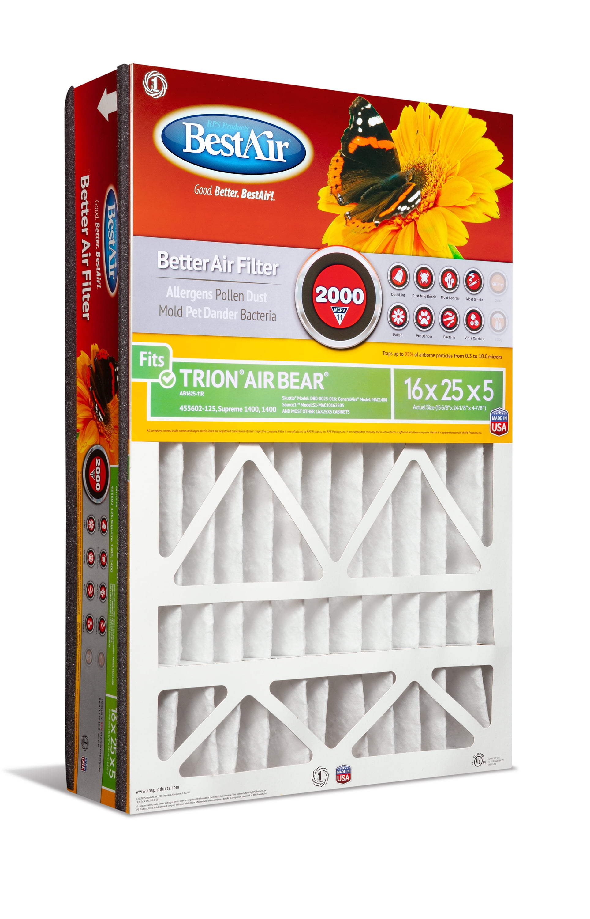 4765947 16 X 25 X 5 In. Pleated Air Filter- Pack Of 3