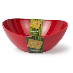 6417109 7 Qt. Red Poly-flax Oval Serving Bowl