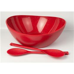 3 Qt. Red Poly-flax Oval Serving Bowl