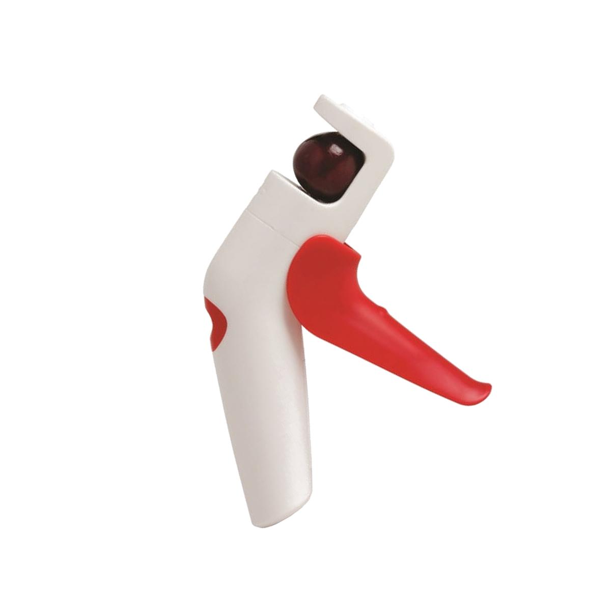 Picture of Chef N 6406540 QuickPit Cherry &amp; Olive Pitter  Plastic - Red &amp; White