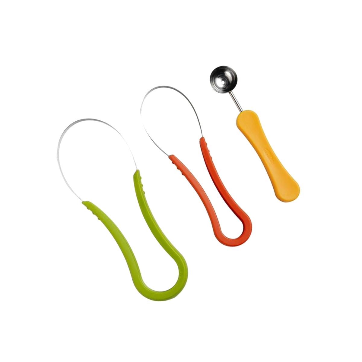 Picture of Chef N 6406516 ScoopTroop Melon Baller &amp; Fruit Scoops Set  Plastic - Multi-Colored