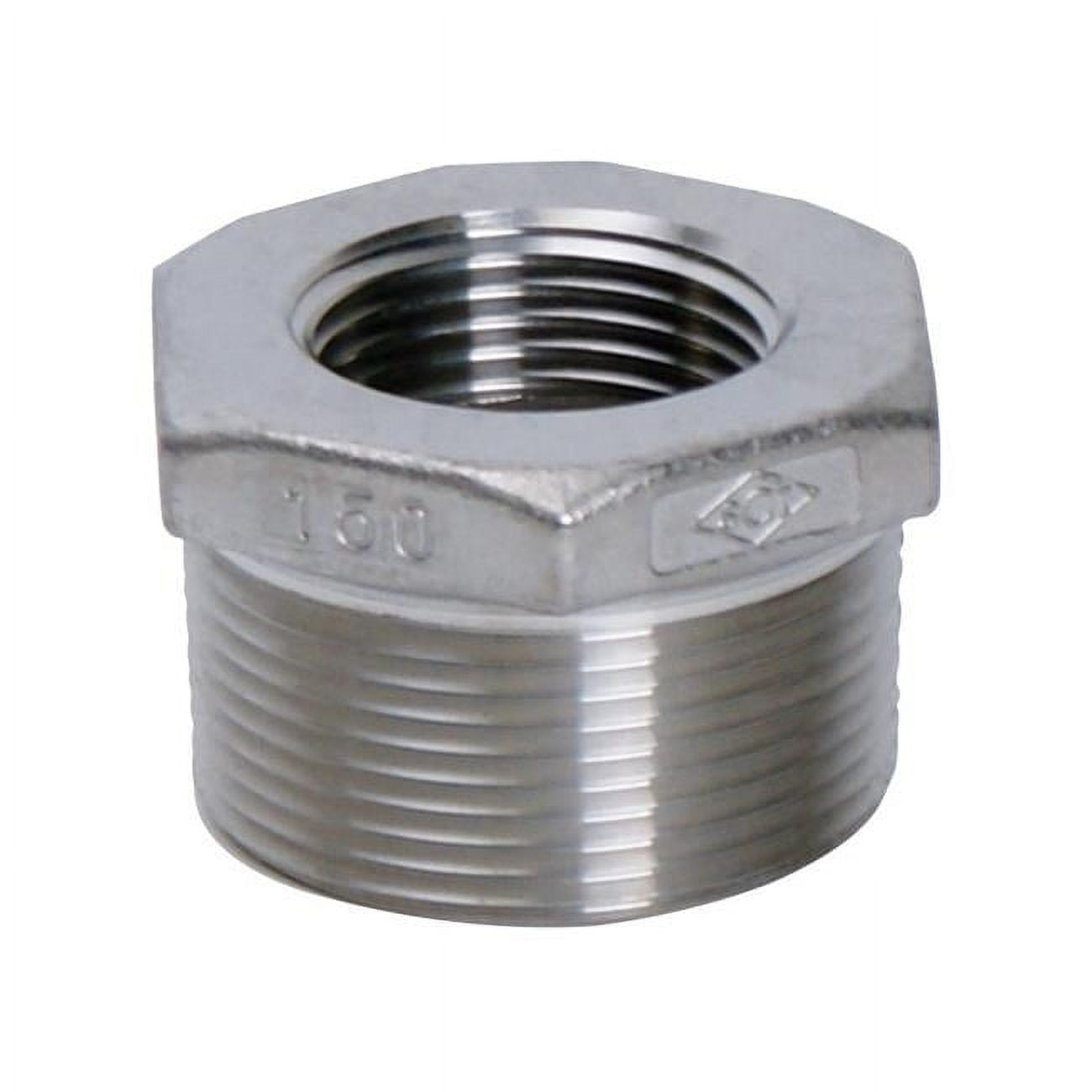 4809943 1.25 In. Thead X 1 In. Dia. Thead Stainless Steel Hex Bushing