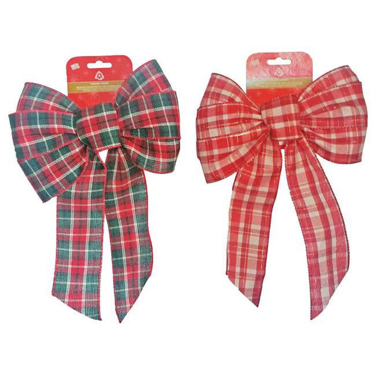 9429895 Red & Green & White & Gold Bow- Pack Of 12