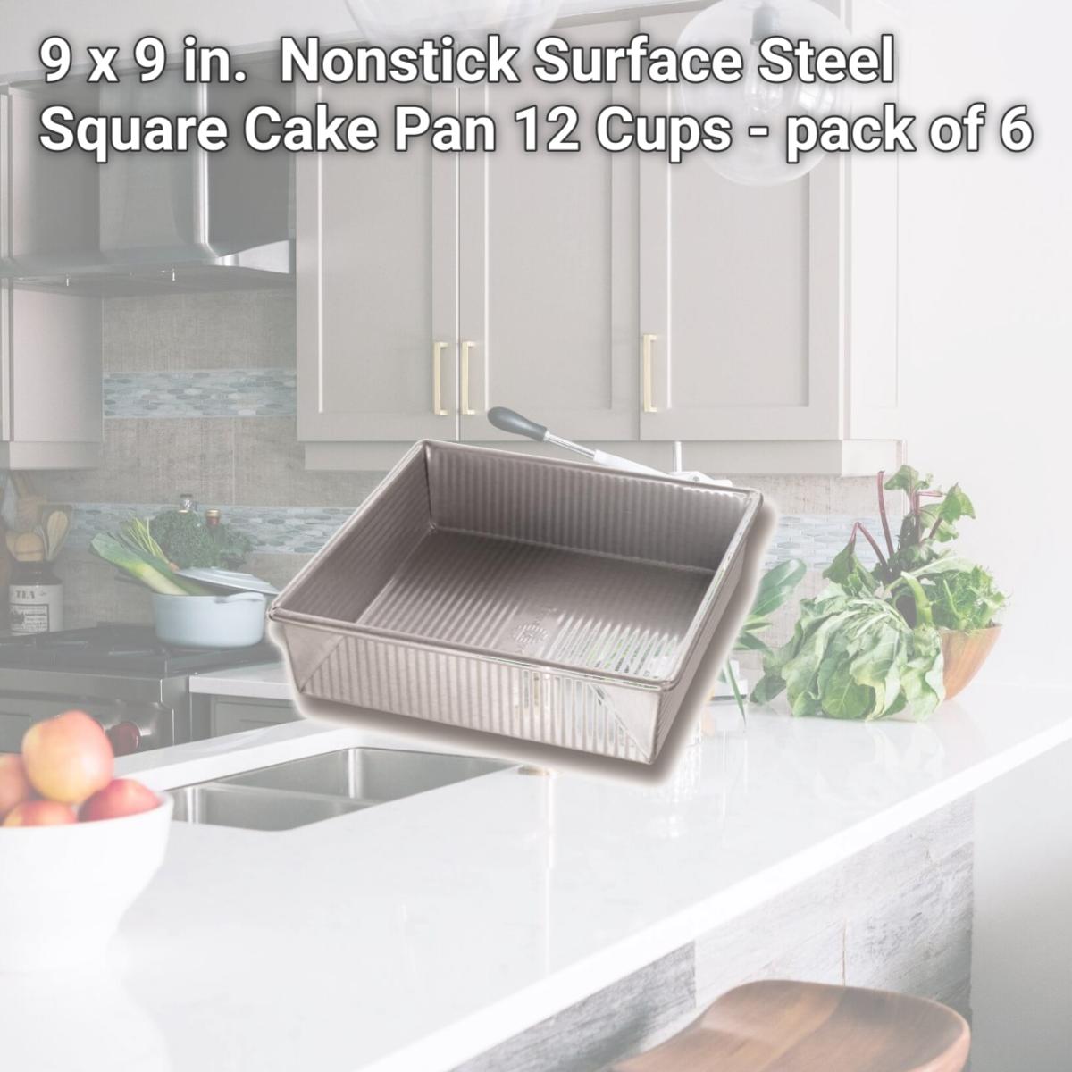 Picture of USA Pan 6406938 9 x 9 in. USA Pan Nonstick Surface Steel Square Cake Pan 12 Cups 