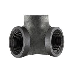 Ldr 4715827 Pipe Decor 0.37 X 0.37 X 0.37 In. Dia. Fip To Fip To Fip Black Malleable Iron Pipe Decor Tee