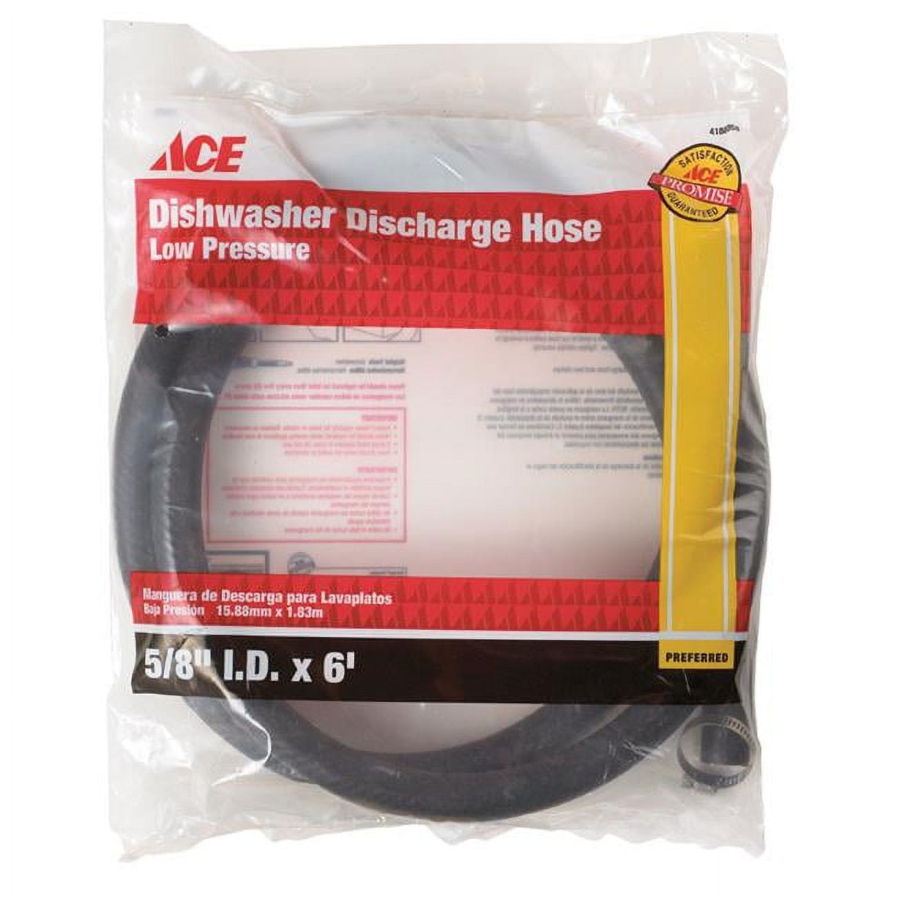 4188058 Ace 0.62 In. Dia. X 6 Ft. Dishwasher Discharge Hose