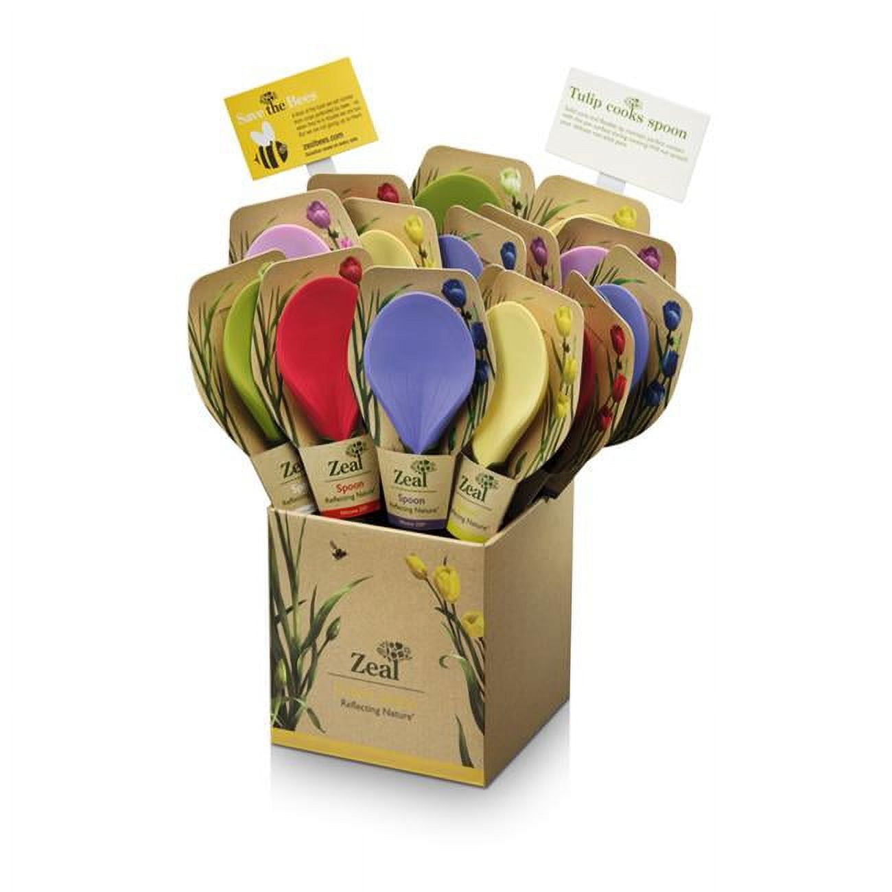 6412340 Kitchen Innovations Reflecting Nature Cooks Spoon Silicone Assorted - Pack Of 15