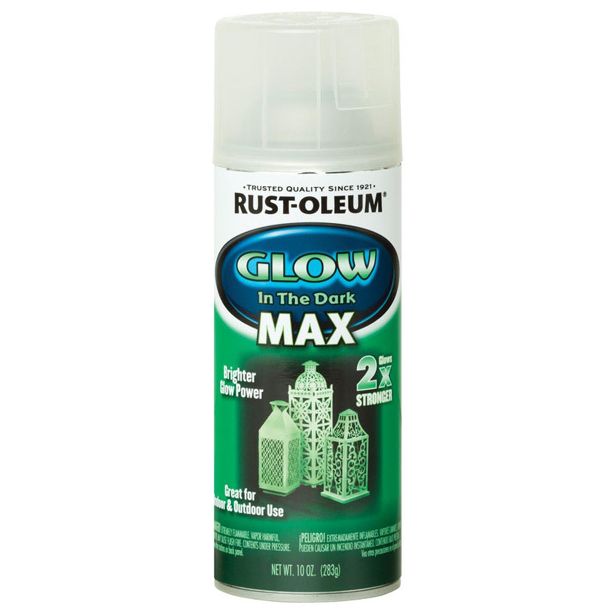 1537356 10 Oz Specialty Green Glow In The Dark Max Spray Paint, Pack Of 6