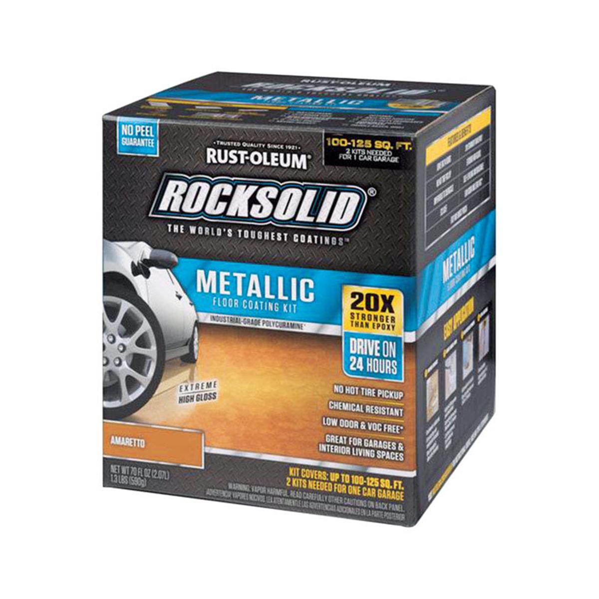 1624170 70 Oz Rocksolid Floor Coating Kit Extreme High Gloss Amaretto, Pack Of 2