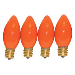 9499633 3.5 In. C9 Replacement Bulb Lighted Halloween Lights, Orange - Pack Of 25