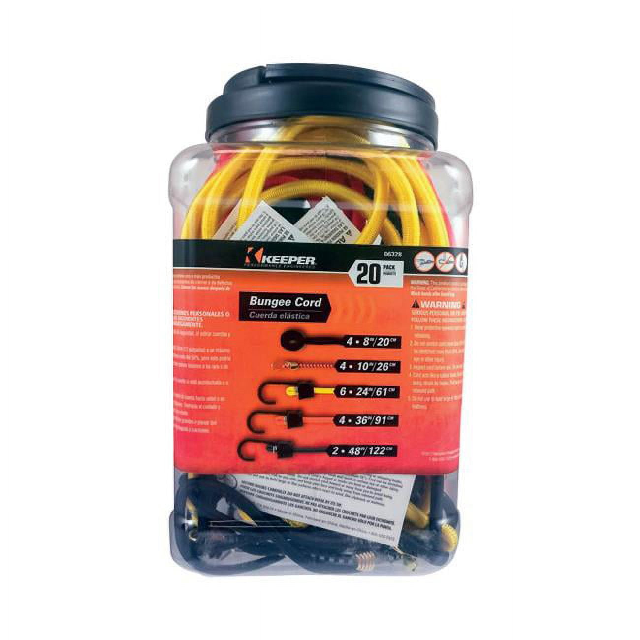8895641 Bungee Cord Set, Assorted - 20 Per Case, Pack Of 4