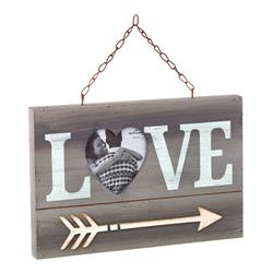 6519037 Love Hanging Plaque Wood, Assorted - Pack Of 2
